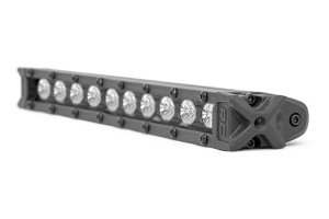 LED Light Bar - Rough Country - 10 Inch Black Series Slim Line - Black